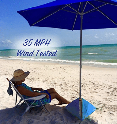 heavy duty wind resistant beach umbrella