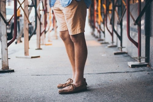 sperrys on feet