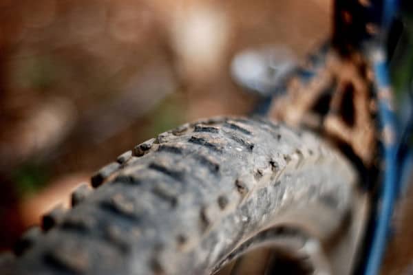 worn mountain bike tire